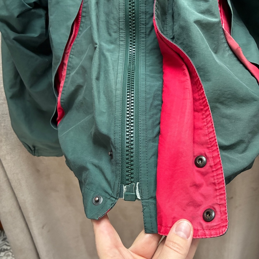 Vintage Nautica Challenge J-Class Sailing Jacket Green/Red Size L 1990s Preppy - Picture 8 of 14